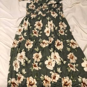 Off the shoulder maxi dress/ romper